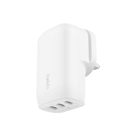 بلكن - شاحن جداري BoostCharge 3 Port USB-C بقوة 67W - ابيض