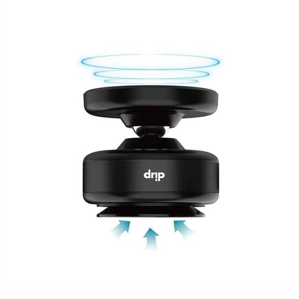 دريب - ستاند Electric vacuum المغناطيسي للسيارة قابل للدوران 360 درجة - اسود