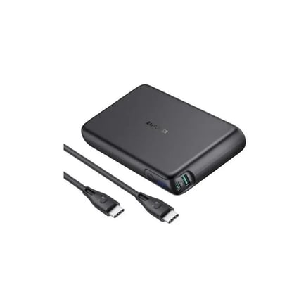 راف باور - بطارية PD Pioneer بسعة 30000mAh وقوة 100W بمنفذ USB-A ومنفذ USB-C - اسود