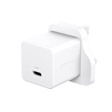 إمباور - شاحن جداري TURBO USB-C بقوة 30W - ابيض