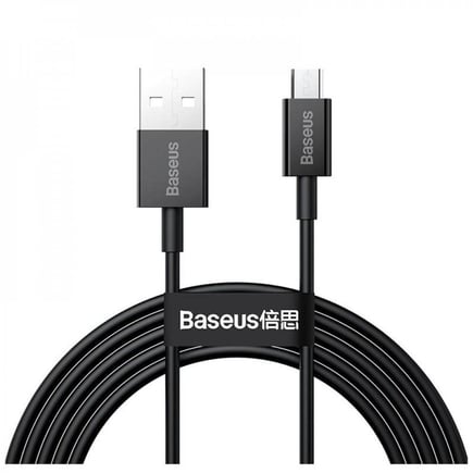 بيسوس - كيبل Superior USB-A to Micro بطول 1m - اسود