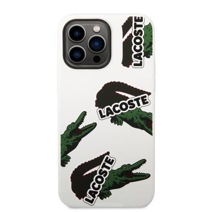 لاكوست - غلاف Liquid Silicone لأجهزة ايفون 14 - ابيض