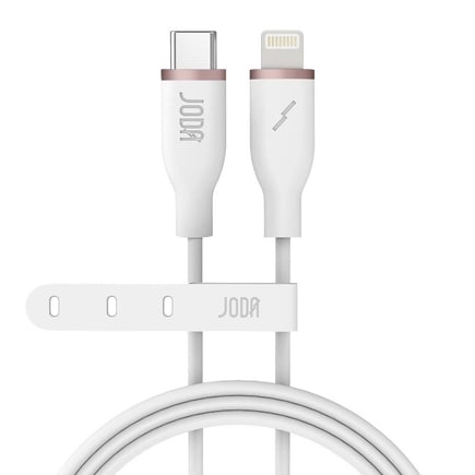 جودا - كيبل SLIP USB-C to Lightning يدعم 60W بطول 1m - ابيض