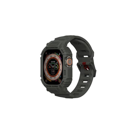 سكن ارما - سوار MECHA مع غلاف لحماية الأطراف لساعة ابل الالترا 49mm - اخضر
