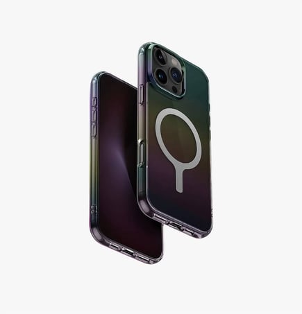 يونيك - غلاف iridescia يدعم الماق سيف للايفون 16بروماكس - ملون 