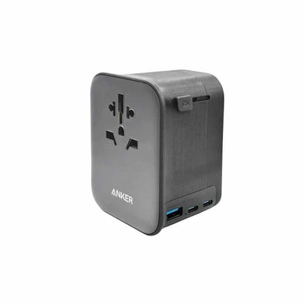 انكر - شاحن جداري عالمي  Nano 4in1 بقوة 65W بمنفذين USB-C ومنفذ USB-A - اسود