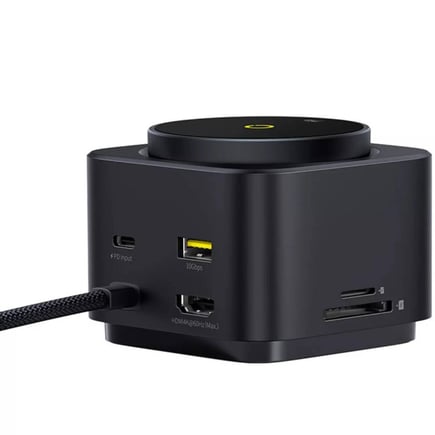 بيسوس - منصة شحن MagPro Series II 7-in-1 HUB - اسود