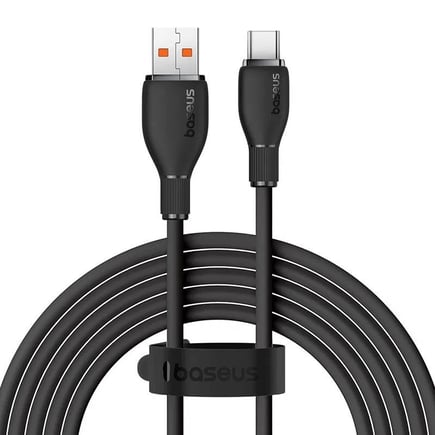 بيسوس - كيبل Pudding USB-A to Type-C بقوة 100W وطول 1.2m - اسود