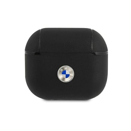 بي ام دبليو - غلاف سماعة Real Leather for Airpods3 - اسود