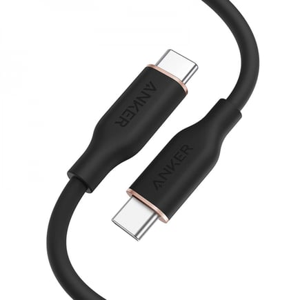 انكر - كيبل PowerLine III Flow USB-C to USB-C 100W 1.8cm - اسود