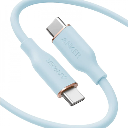 انكر - كيبل PowerLine III Flow USB-C to USB-C 100W 1.8cm - ازرق