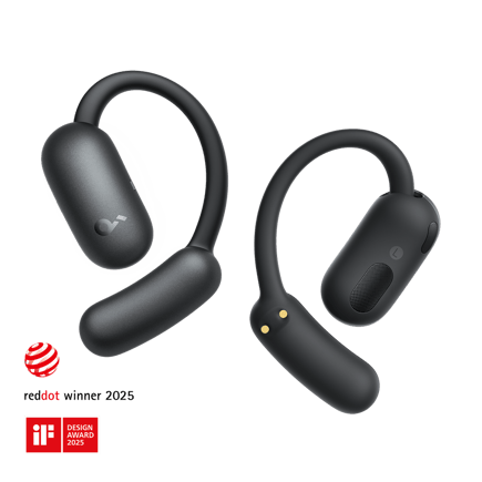 ساوندكور - سماعة AeroFit 2 لاسلكية Open-Ear قابلة للتعديل - اسود