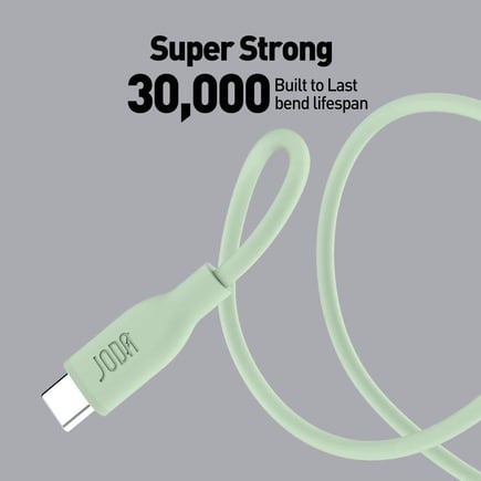 جودا - كيبل SLIP Silicone USB C-C بقوة 60W وطول 1m - اخضر
