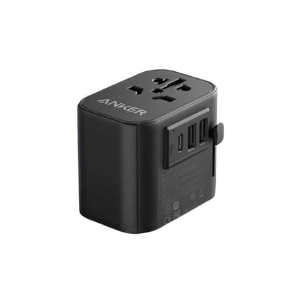 انكر - شاحن جداري عالمي PowerExtend بقوة   30Wبمنفذين USB-A ومنفذ USB-C - اسود