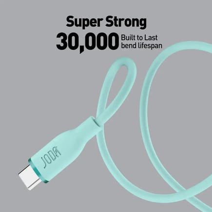 جودا - كيبل SLIP Silicon USB C-C بقوة 60W وطول 1m - اخضر