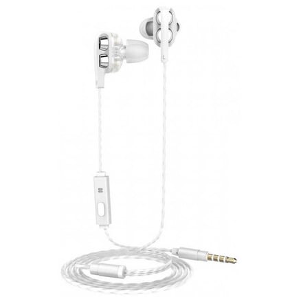 موفت - سماعة M1i+ Dual Driver 3.5 mm Headphones السلكية - ابيض