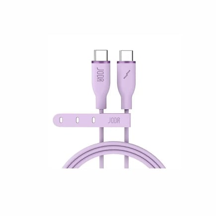 جودا - كيبل SLIP Silicone USB C-C بقوة 60W وطول 1m - بنفسجي