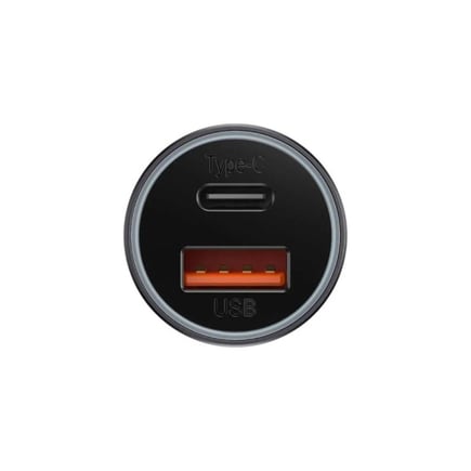 بيسوس - شاحن سيارة Golden Contactor Max بقوة 60W بمنفذ USB-C و منفذ USB-A - اسود