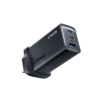 انكر - شاحن جداريAnker 737 بقوة 120 واط بمنفذين USB-C ومنفذ USB-A - اسود