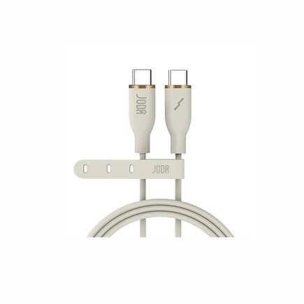 جودا - كيبل Slip USB-C to USB-C يدعم حتى 60W بطول 1m- ذهبي