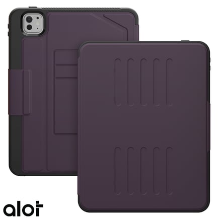 ألوت - غلاف Protective Case مع مكان مخصص للبطاقات وحامل للقلم للايباد PRO 11inch(2024)  - بنفسجي