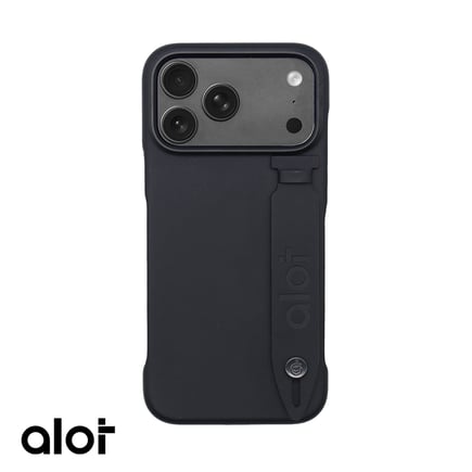 ألوت - غلاف  ALOT Nobel II Frameless مع مسكه يدعم الماق سيف للايفون 17pro - اسود