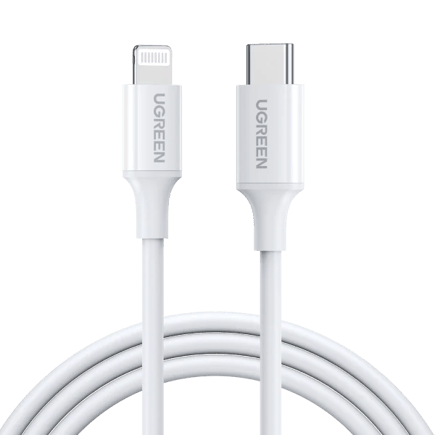 يوجرين - كيبل UGREEN USB-C to lightning PD بطول 2م - ابيض