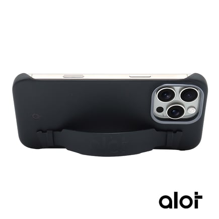 ألوت - غلاف ALOT Nobel II Frameless مع مسكه يدعم الماق سيف للايفون 16pro - اسود