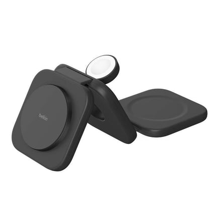 بيلكن - منصة شحن BoostCharge Pro 3-in-1 Travel Pad لشحن 3 أجهزة بوقت واحد - اسود