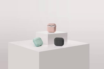 يونيك - غلاف Lino لسماعة ابل ايربودز الجيل الرابع Airpods 4 - رمادي 