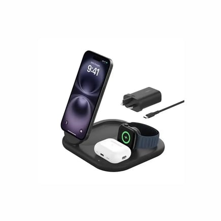بيلكن - منصة شحن QI2 3-IN-1 MAGNETIC WIRELESS - اسود