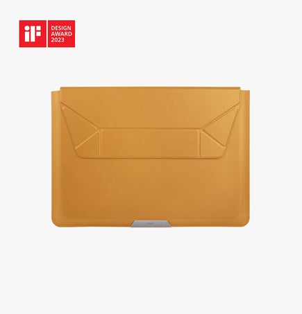 يونيك - حافظة Oslo 2in1 laptop sleeve with stand 14 inches - اصفر