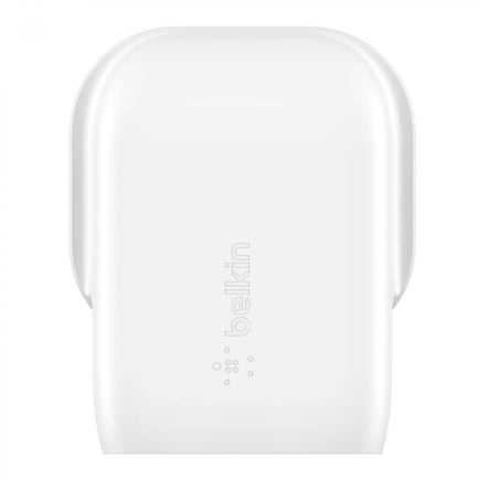 بيلكن - شاحن جداري BoostCharge بمنفذ USB-C بقوة 30W مع كيبل USB-C to USB-C بطول 1m - ابيض