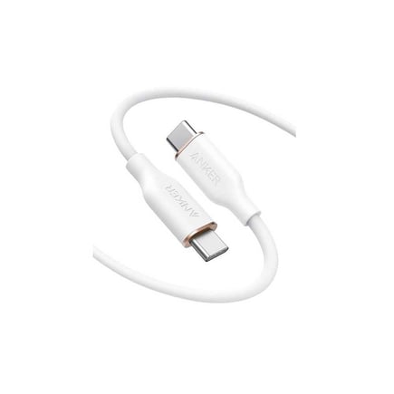 انكر - كيبل PowerLine III Flow USB-C to USB-C بطول 0.9cm - ابيض