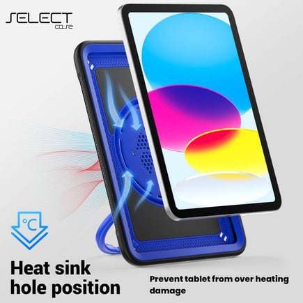 سيليكت - غلاف حماية Select بتقنية Thermoline مع ستاند للايباد ( الجيل العاشر / A16) 10.9inch - ازرق