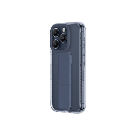 اميزنق ثنق - غلاف Titan Pro مع مسكة لأجهزة ايفون 15 - شفاف/ ازرق
