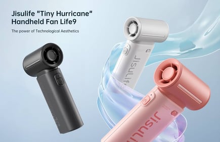 جيسو لايف - مروحة Life9 المحمولة بسعة 3600mAh - وردي