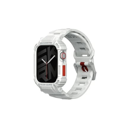 سكن ارما - سوار MECHA مع غلاف لحماية الأطراف لساعة ابل الالترا 49mm - رمادي