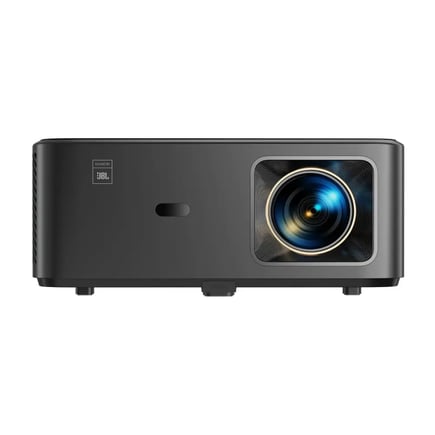 يابر - بروجكتر K2s محمول مع مكبر صوت JBL مزدوج بقوة 10W لكل مكبر صوت - اسود