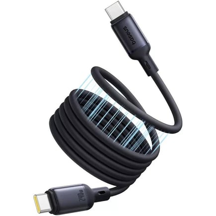بيسوس - كيبل PicoGo Magnetic USB-C to USB-C بقوة 240W - اسود