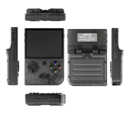 انبيرنك -  جهاز ألعاب محمول باليد RG35XX PLUS بسعة 64 جيجابايت - اسود