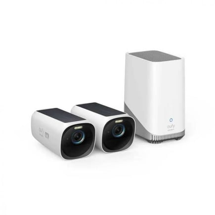 يوفي - مجموعة كاميرات المراقبة eufyCam 3 بطارية تدوم حتى 365 يوم بوضوح 4k - ابيض