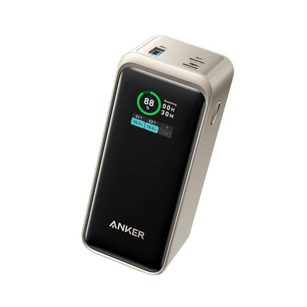 انكر - بطارية Anker Prime بسعة 20,000mAh بقوة 200W بمنفذين USB-C ومنفذ USB-A - ذهبي
