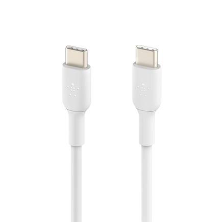بيلكن - كيبل BoostCharge USB-C to USB-C بقوة  60W وبطول 2m - ابيض