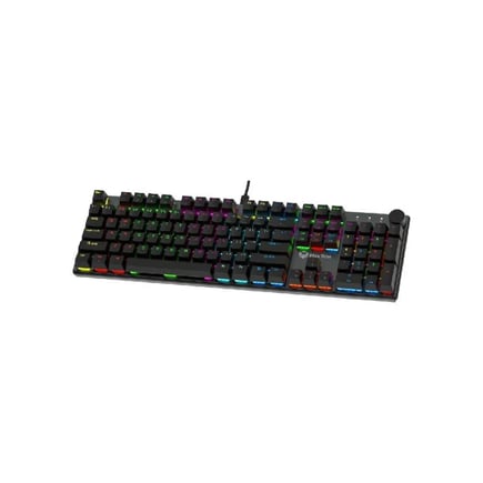 ميشن – لوحة مفاتيح MK009Pro ميكانيكية سلكية للألعاب بإضاءة RGB – اسود