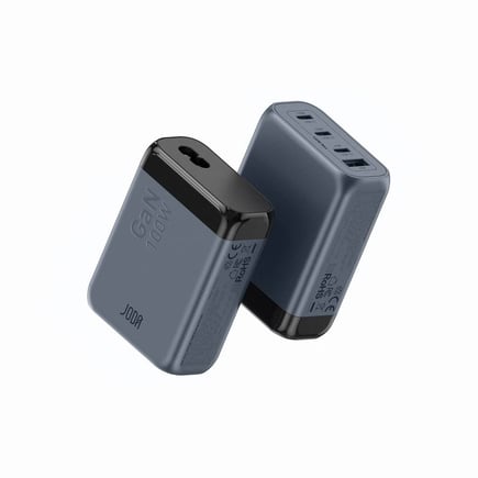 جودا - منصة الشحن Voltix 100 GaN ب3 منافذ USB-C ومنفذ USB-A بقوة  100W - رمادي