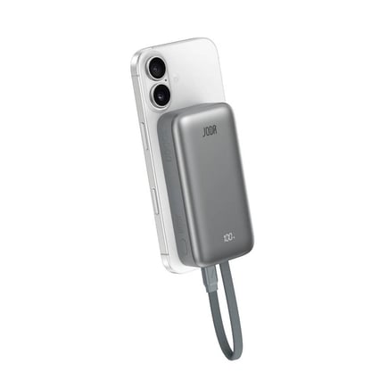 جودا - بطارية MagTack 10  بسعة 10000mAh وقوة 35W مع كيبل مدمج USB-C  - تيتانيوم