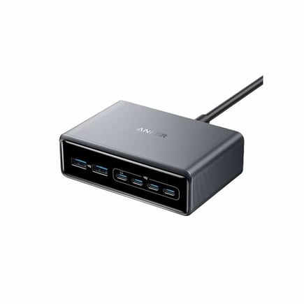 انكر - منصة شحن Anker Prime بقوة 200 واط ب 4 منافذ USB-C ومنفذين USB-A - اسود