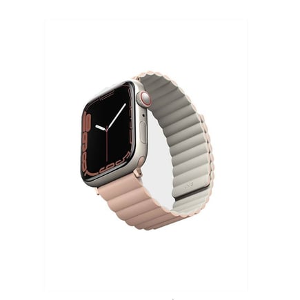 يونيك - سوار Revix المغناطيسي لساعة ابل 49/46/45/44mm - وردي / بيج