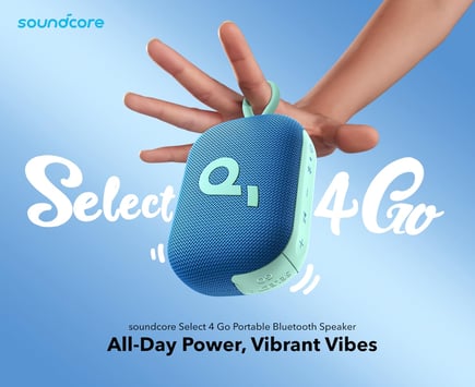 ساوندكور - سبيكر Select 4 Go تدوم حتى 20 ساعة - ازرق